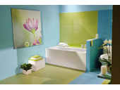 Stačiakampės masažinės vonios ir priekinės uždangos komplektas Poolspa Klio 150x70