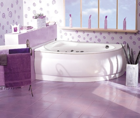 Asimetrinės masažinės vonios ir priekinės uždangos komplektas Poolspa Europa 170x115