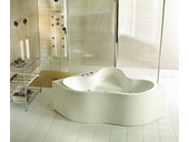 Simetrinės masažinės vonios ir priekinės uždangos komplektas Poolspa Persja 140x140